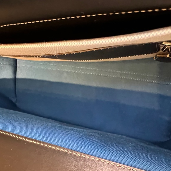 Burberry Leather and Canvas Tote Bag with Leather Strap - Picture 9 of 13